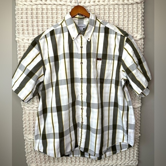 Carhartt Short Sleeve Button Down Plaid Shirt Bundle of Two - Picture 3 of 7
